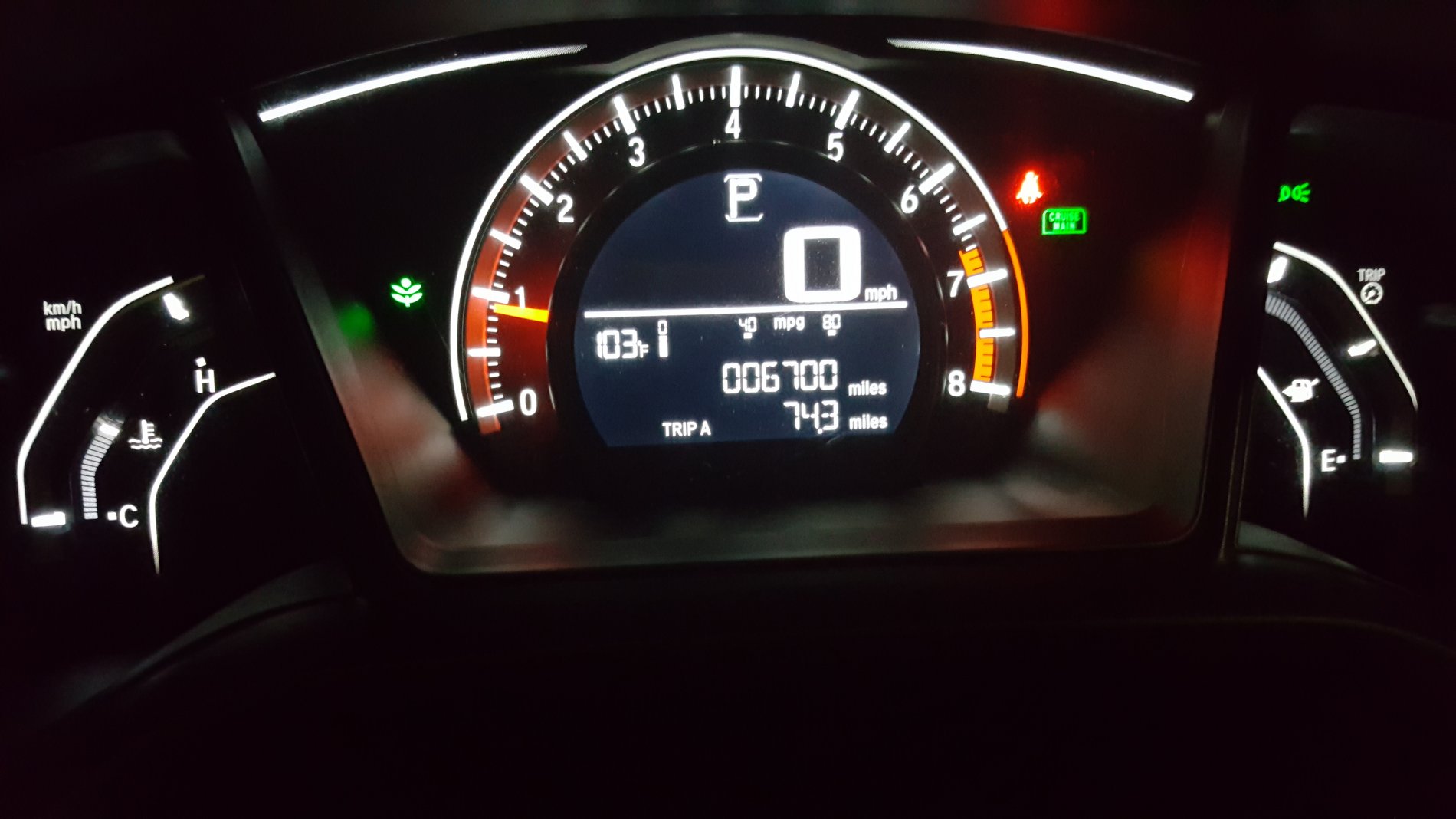 Honda Civic 10th gen Oil change 10,147 miles 20160618_194344
