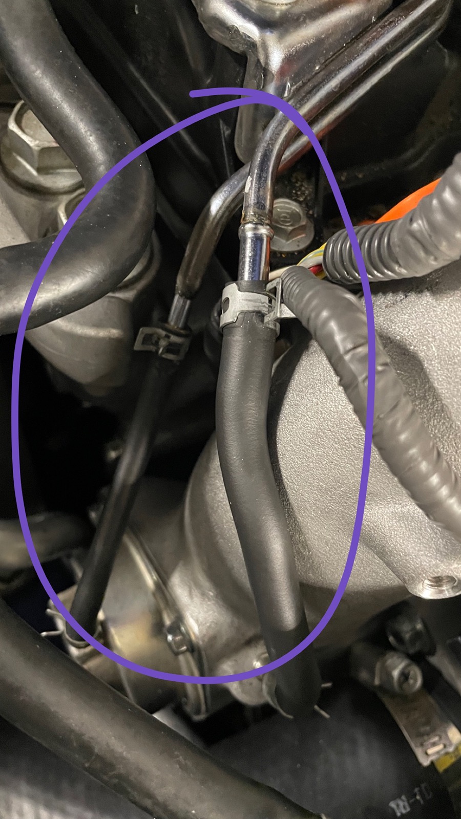 Honda Civic 10th gen vacuum line sizes after turbo inlet pipe install. 530D47C7-AE1B-4936-8461-CB273E00B8C7