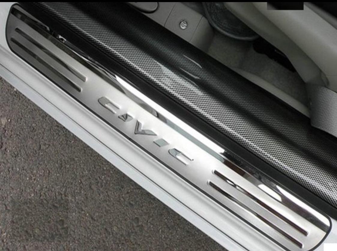 Stainless Door Sill Scuff Plate Pad Cover For Honda Civic 11th Gen